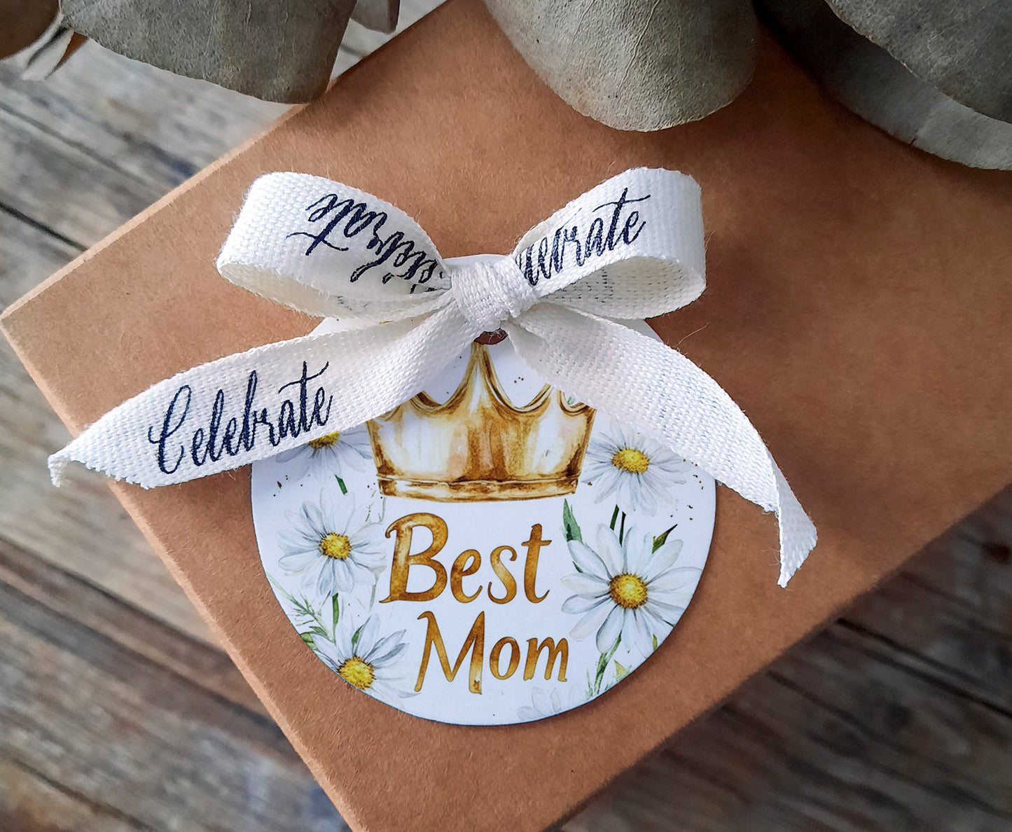 Best Mom Ever Square and Round Tags | Mother's Day Gift Tag - 116