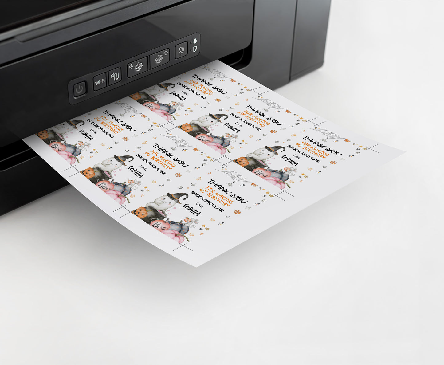 Ghost Halloween favor Tags | Happy Halloween Thank you Tags - 115U