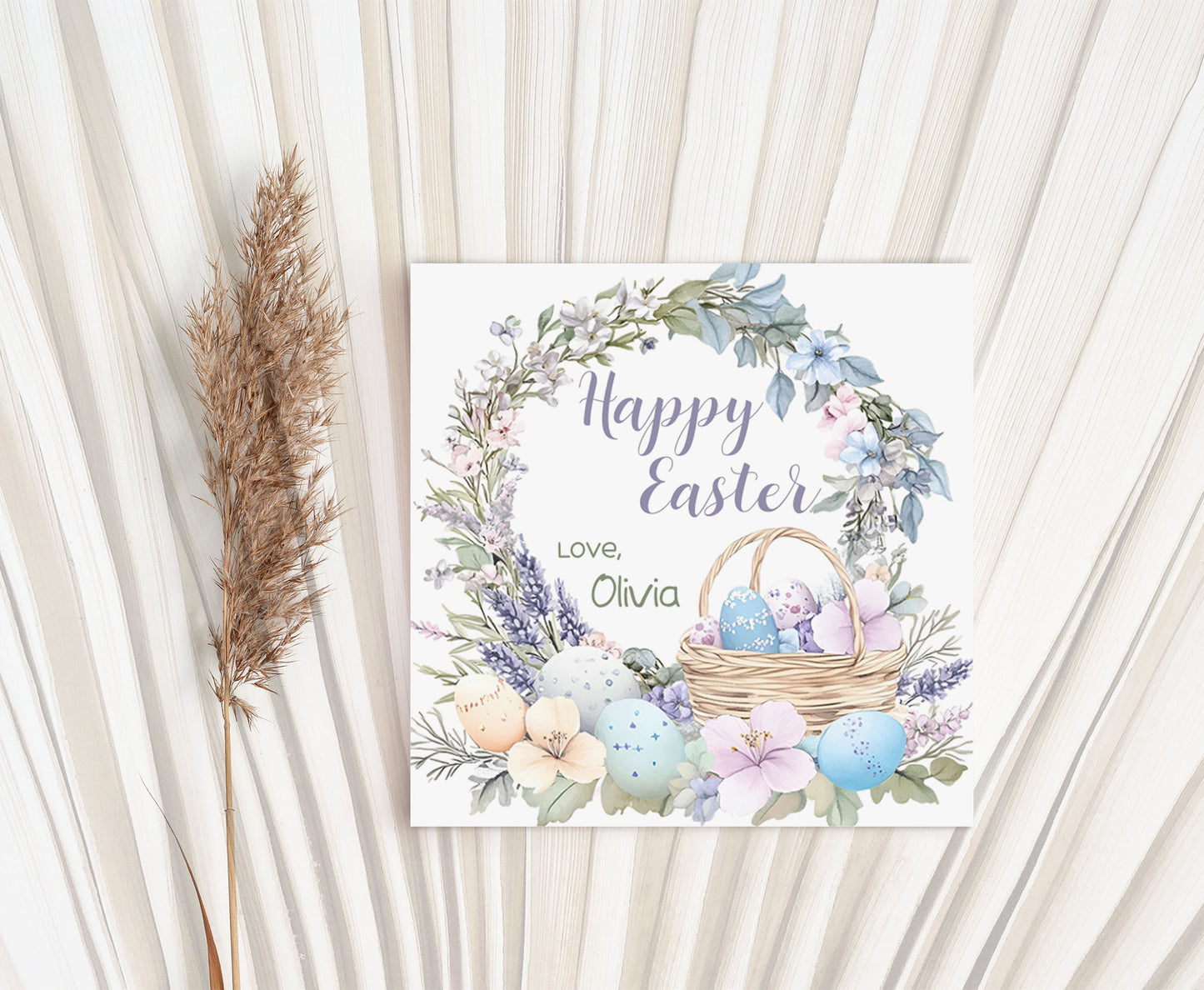 Editable Happy Easter square round Tag 2"x2" | Easter Gift Tag - 113