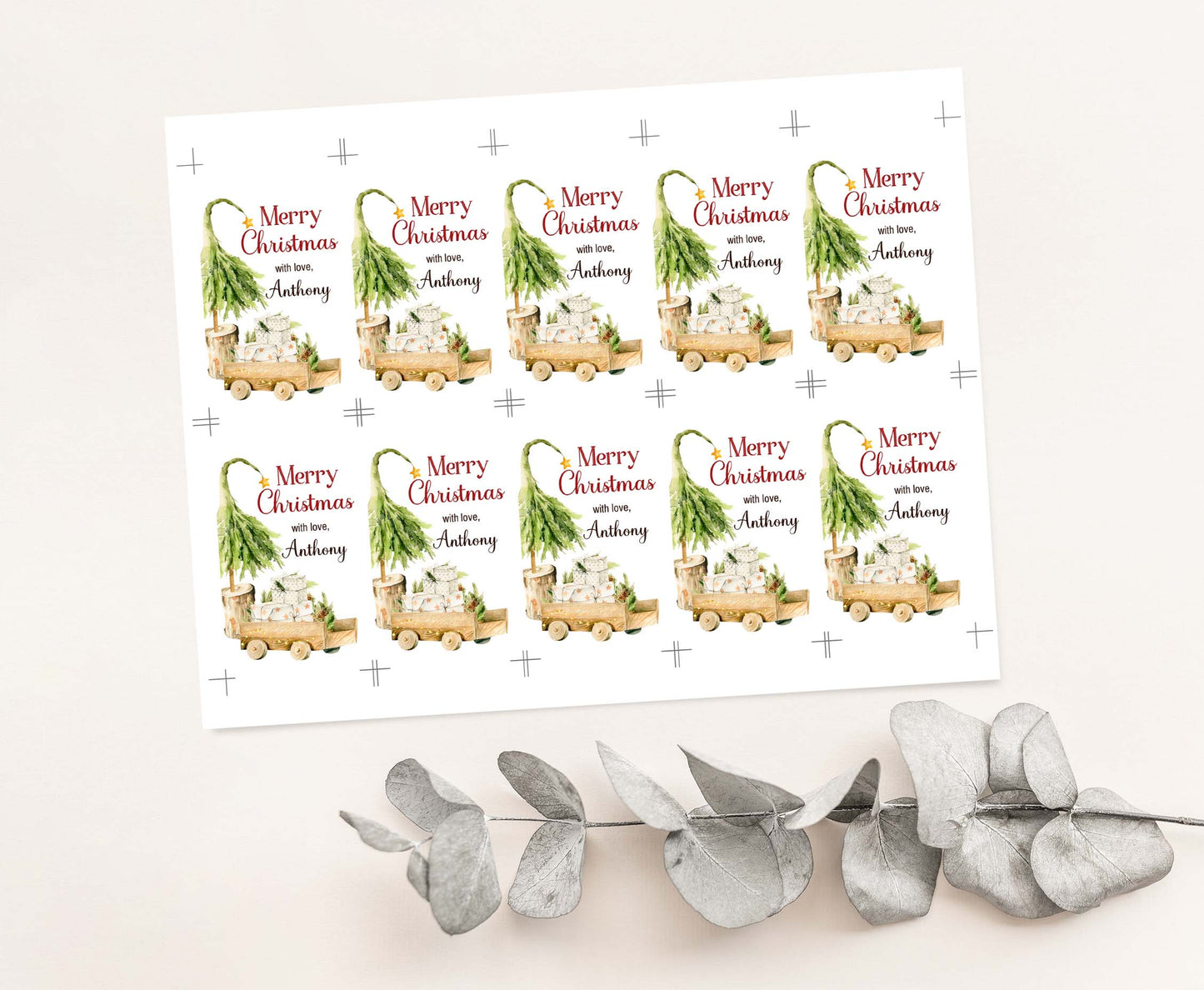 Editable Kids Christmas Tags | Merry Christmas Tags - 112