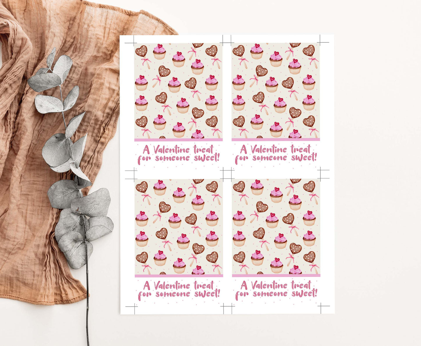 A valentine treat for someone sweet Cookie Card | Valentines Printable Cards - 119