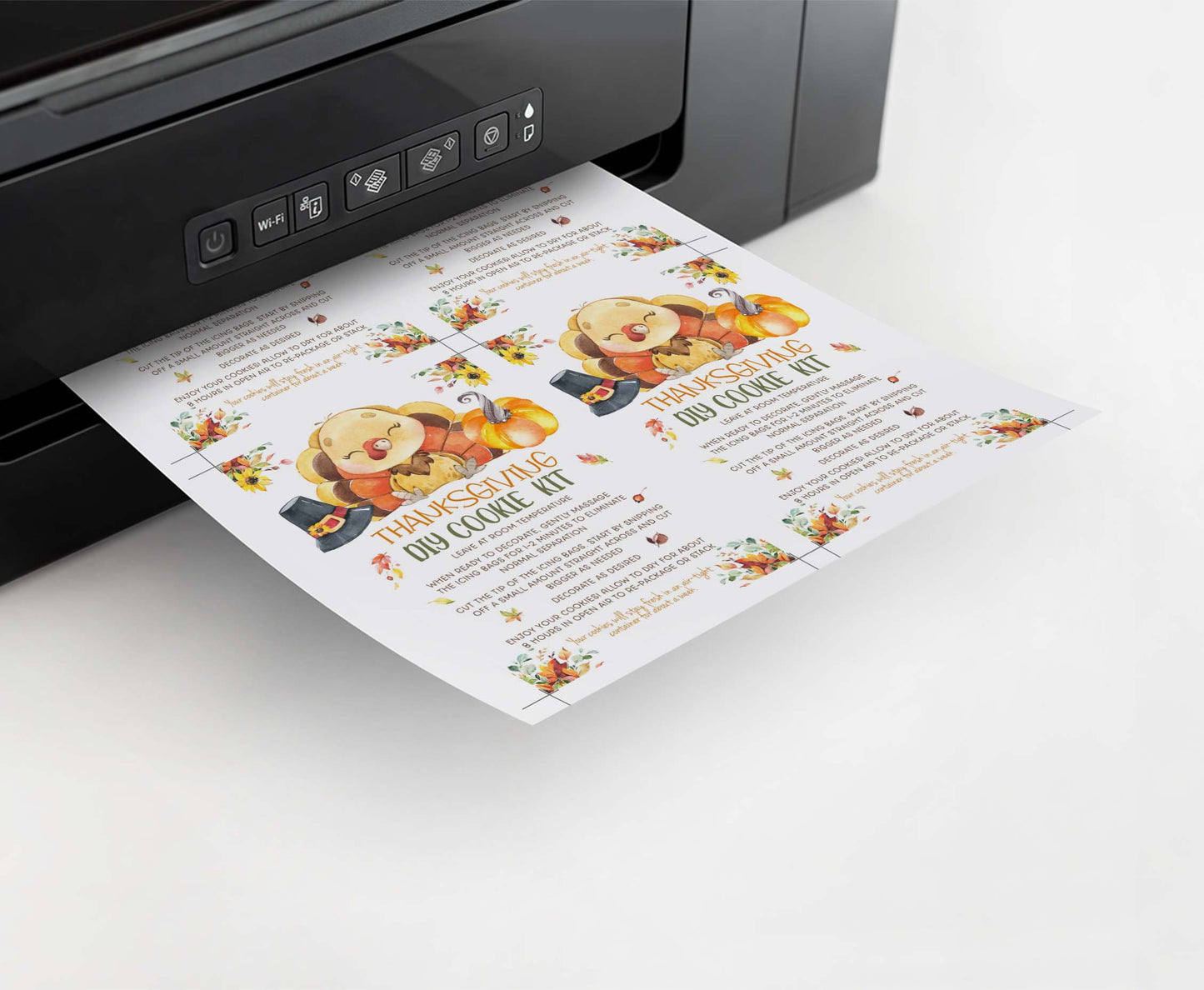 Thanksgiving Diy Cookie Kit Instructions Card | Fall Printable Cards - 118
