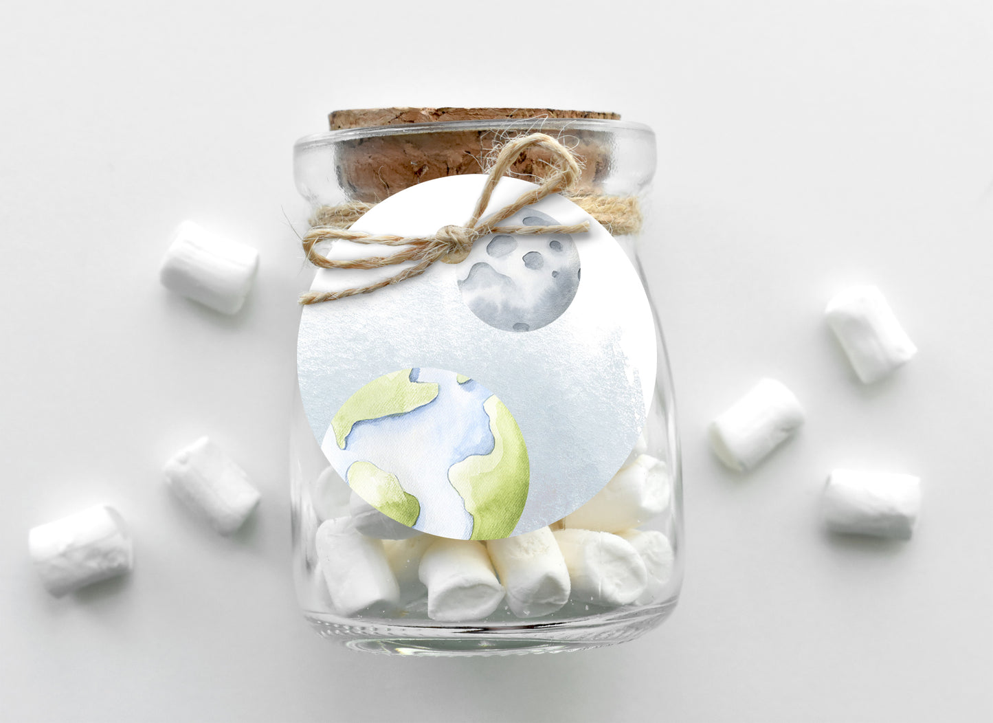 Two The Moon Cupcake Toppers | Space Themed 2nd Birthday Party Decorations - 39B