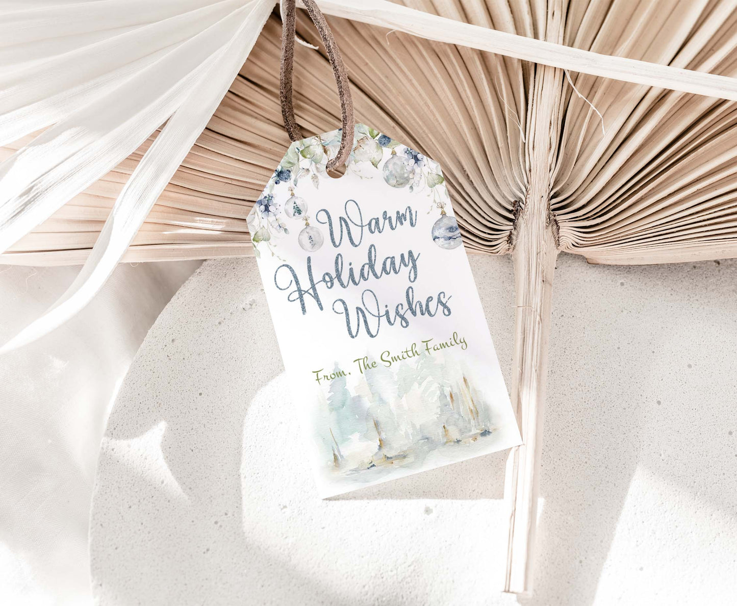 Editable Warm Holiday Wishes Tags | Christmas Gift Tags -112
