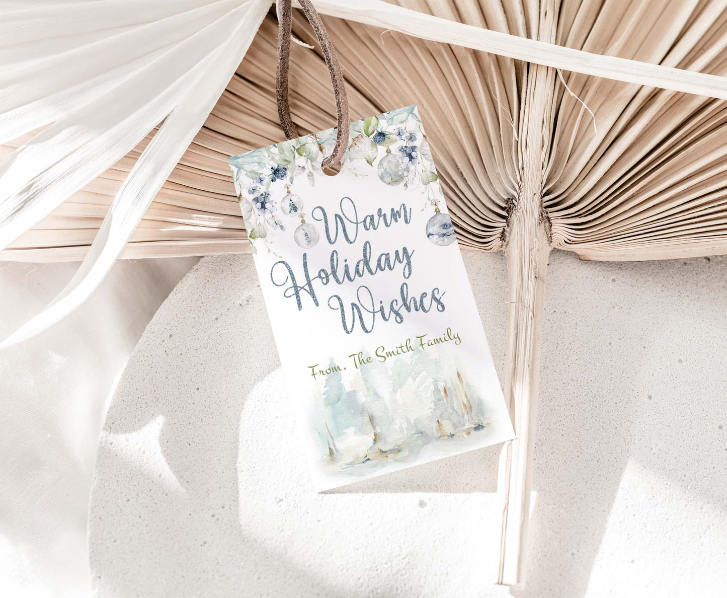 Editable Warm Holiday Wishes Tags | Christmas Gift Tags -112