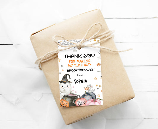 Ghost Halloween favor Tags | Happy Halloween Thank you Tags - 115U