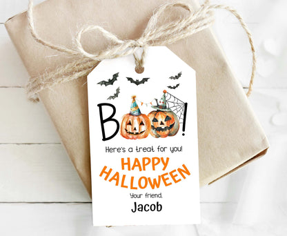 Boo Pumpkin favor Tags | Happy Halloween Thank you Tags - 115