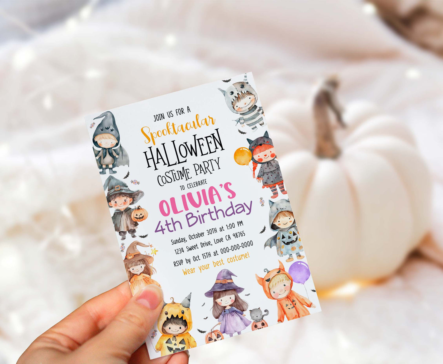 Editable Spooktacular Halloween Birthday Invitation | Halloween Party Invite - 115Q