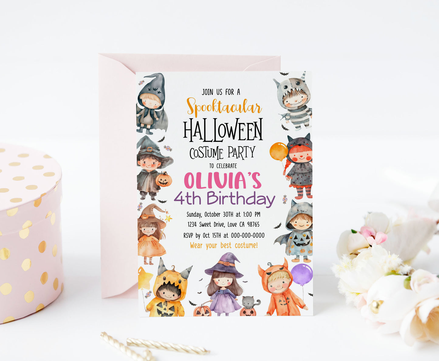 Editable Spooktacular Halloween Birthday Invitation | Halloween Party Invite - 115Q