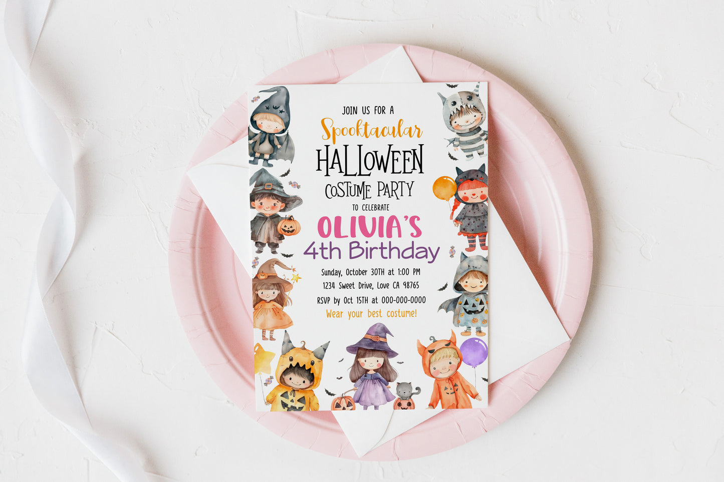 Editable Spooktacular Halloween Birthday Invitation | Halloween Party Invite - 115Q