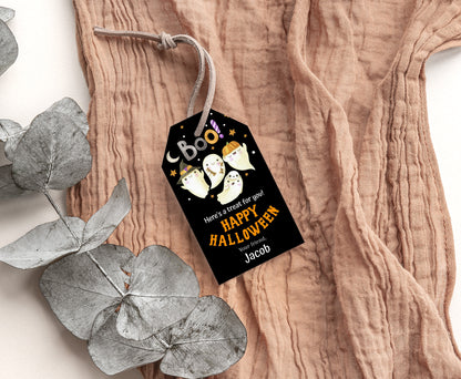 Boo Ghost favor Tags | Happy Halloween Thank you Tags - 115