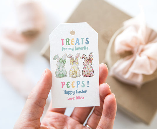 Treats for My Favorite Peeps Tags | Happy Easter Gift Tag - 113