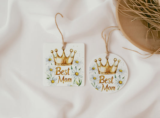 Best Mom Ever Square and Round Tags | Mother's Day Gift Tag - 116