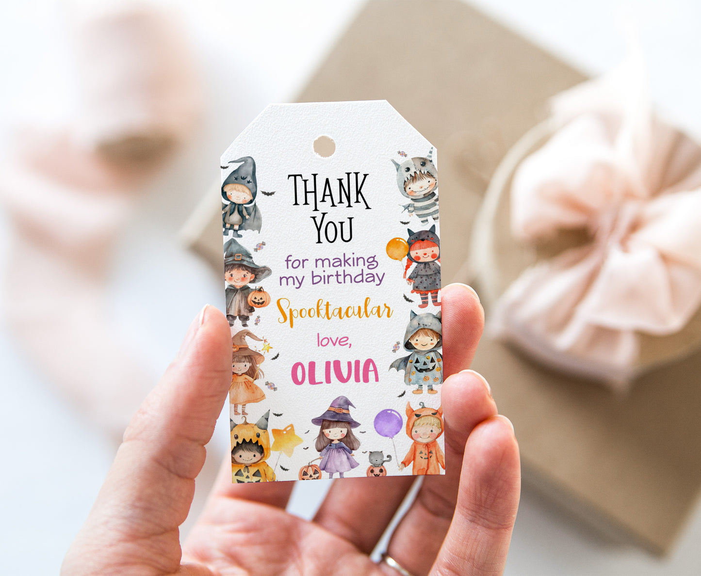 Halloween  favor Tags | Halloween Thank you Tags - 115Q