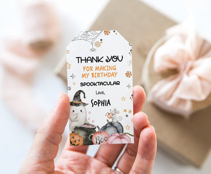 Ghost Halloween favor Tags | Happy Halloween Thank you Tags - 115U
