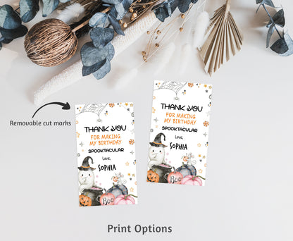 Ghost Halloween favor Tags | Happy Halloween Thank you Tags - 115U