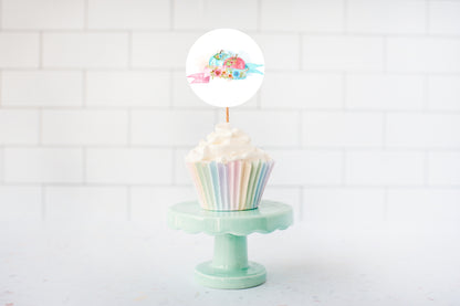 Pumpkin Gender Reveal Cupcake Toppers | Fall He or She Cupcake Picks - 30A