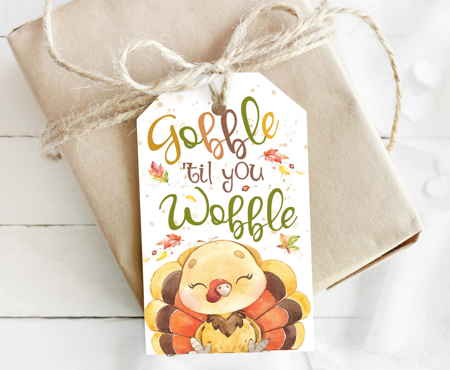 Gobble 'til you Wobble Gift Tags | Thanksgiving Tags - 118