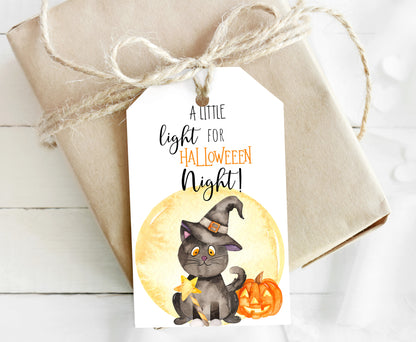 A Little light for Halloween night Tags | Halloween Favor Tags - 115