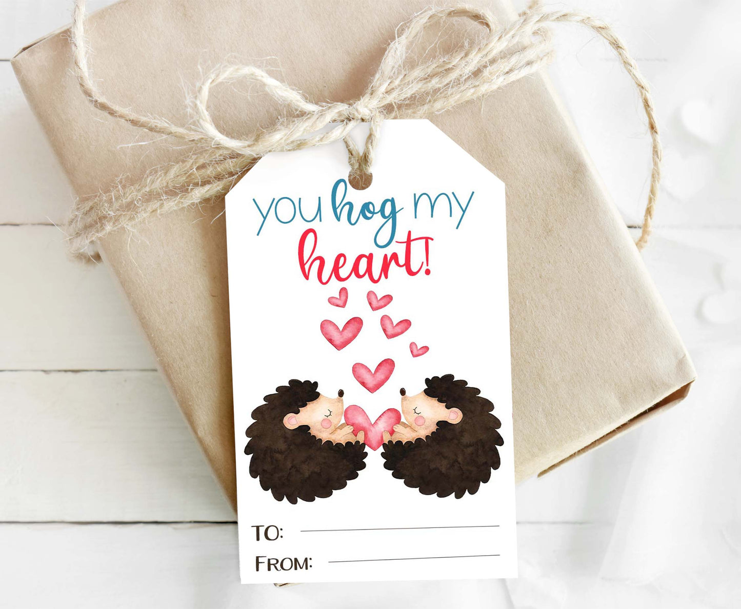 You hog my Heart Tags | Valentine's day Favor Tags - 119