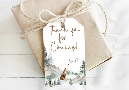 Fox Thank You Tags | Woodland Party Favor Tags - 47H
