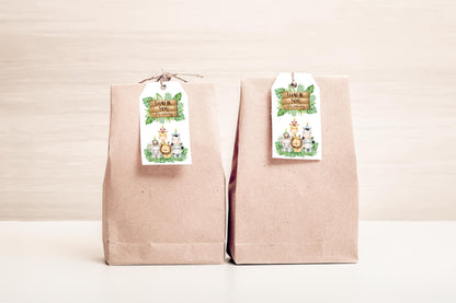 Safari Thank You Tags | Jungle Birthday Party Favor Tags - 35E