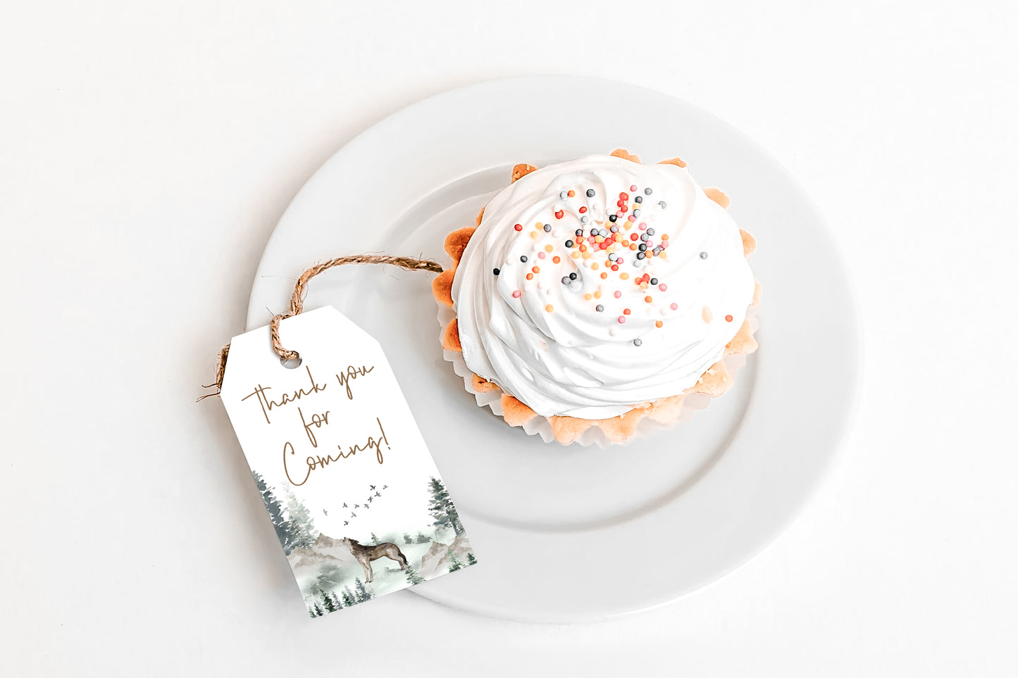 Wolf Thank You Tags | Woodland Party Favor Tags - 47H