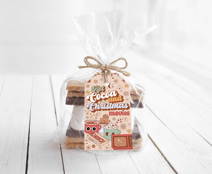 Hot cocoa and christmas movies Tags | Christmas Hot cocoa Favor Tags - 112
