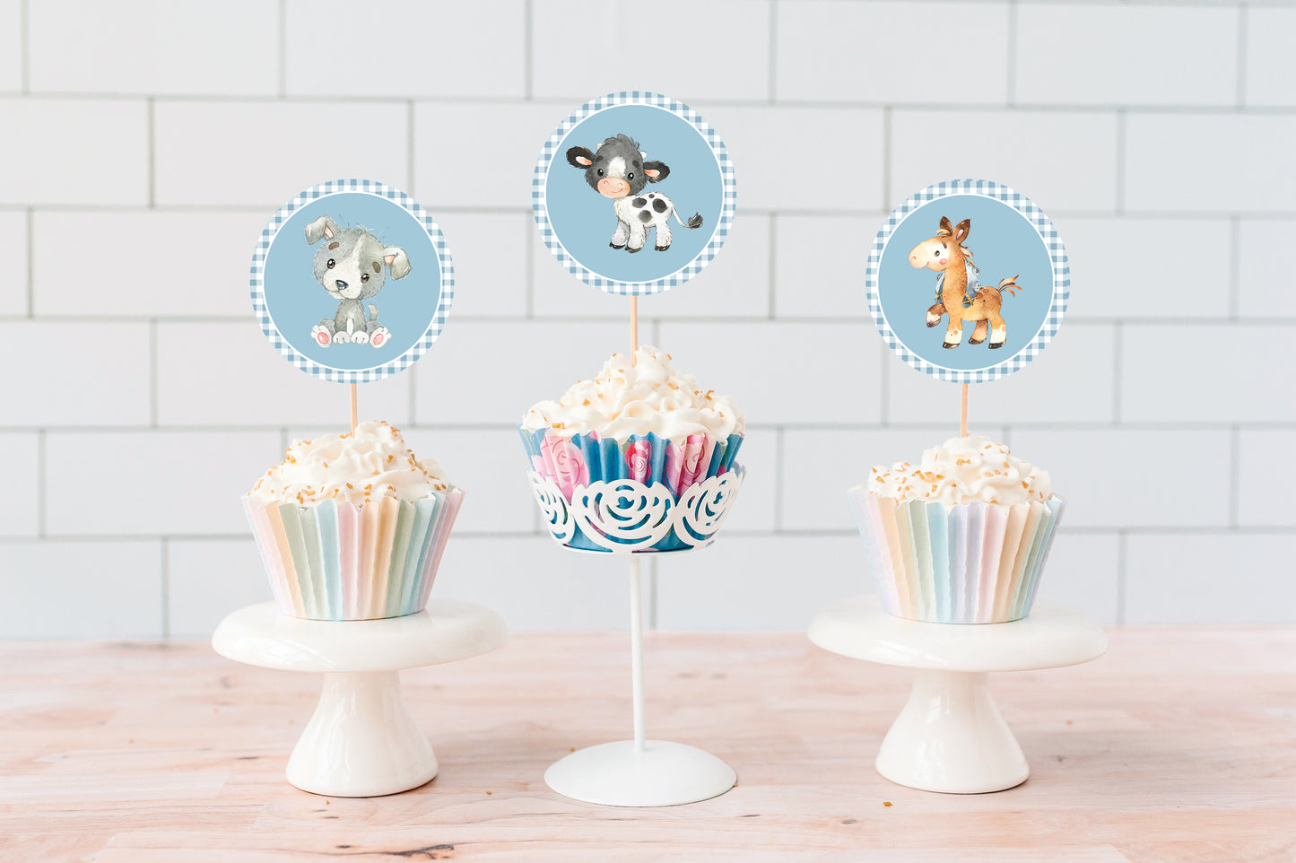 Farm Cupcake Toppers | Farm Theme Party Cupcake Picks - 11C2