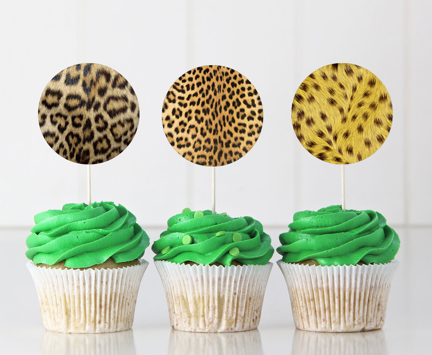 Animal skin Cupcake Toppers | Safari Themed Birthday Cupcake Picks - 35H