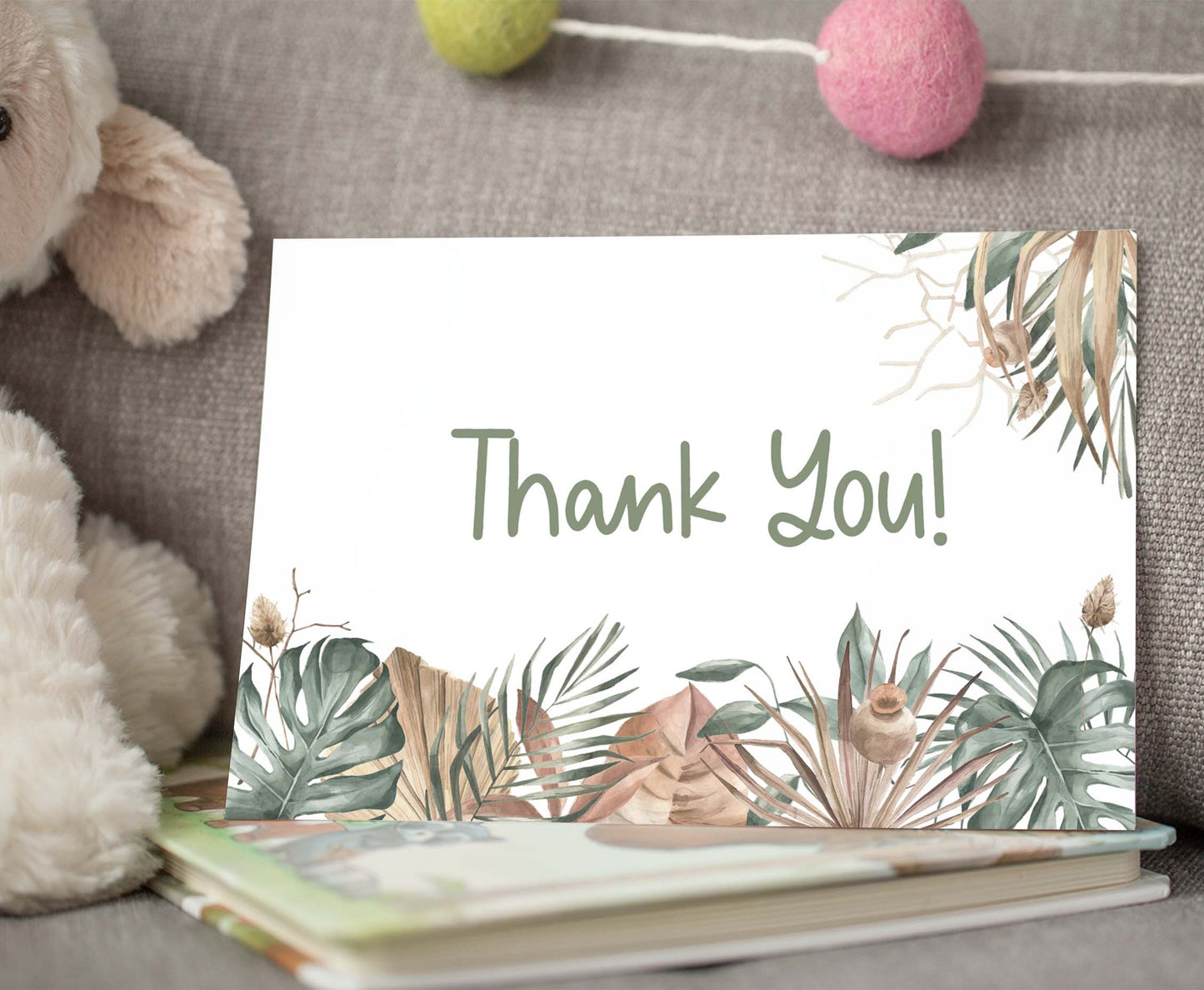 Boho Thank You Card | Bohemian Party Printables  - 35L