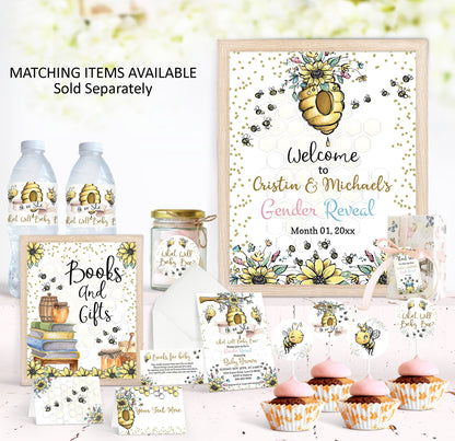 Bee Diaper Raffle Sign and Ticket Card | Bumble Bee Baby Shower Game Printable - 61A