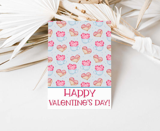 Happy Valentine's Day Cookie Card | Valentines Printable Cards - 119