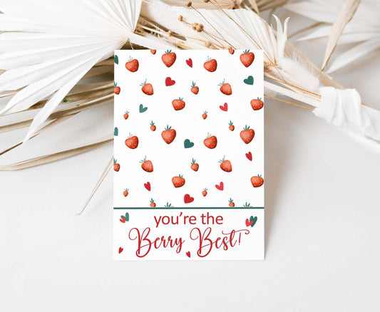 You're The Berry Best Cookie Card | Valentines Printable Cards - 119