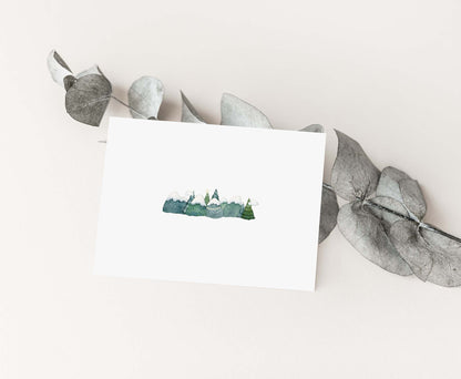 Christmas with my Gnomies Card | Gmomes Christmas Greeting 7x5 Folded card - Blank inside -112