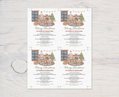 Editable Cookie Kit Instructions Card | Christmas DIY Cookie KIT card- 112