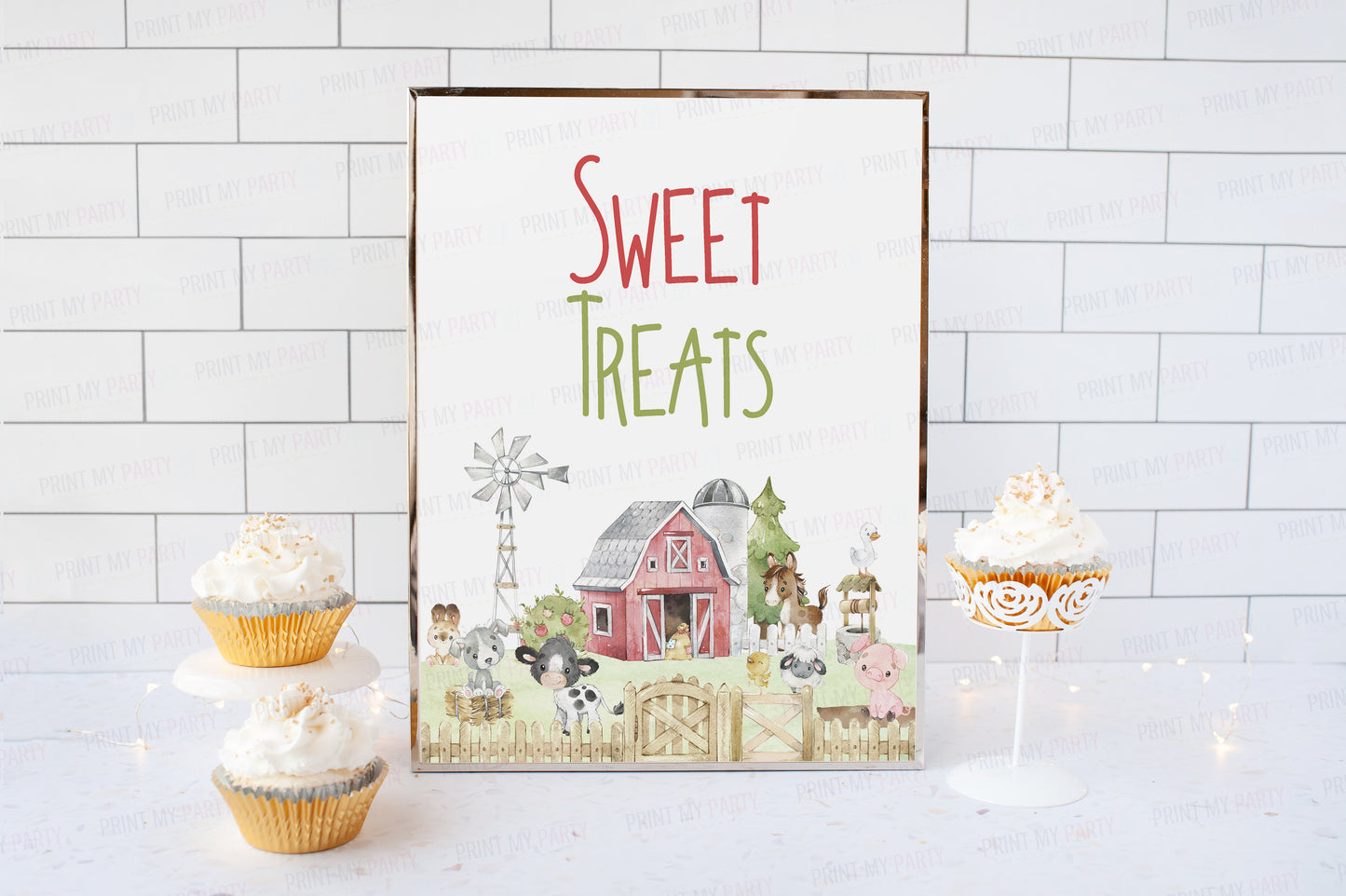 Sweet Treats Sign Printable | Farm Party Table Decoration - 11C1