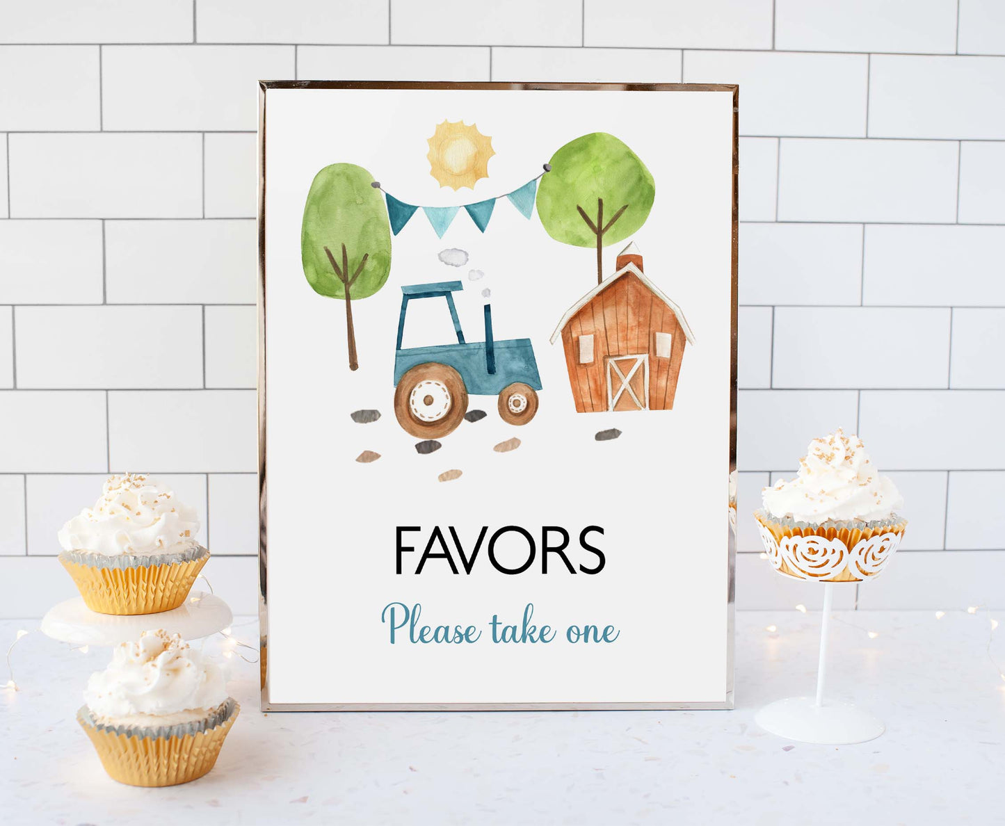 Favors table Sign | Farm Party Decorations - 11F