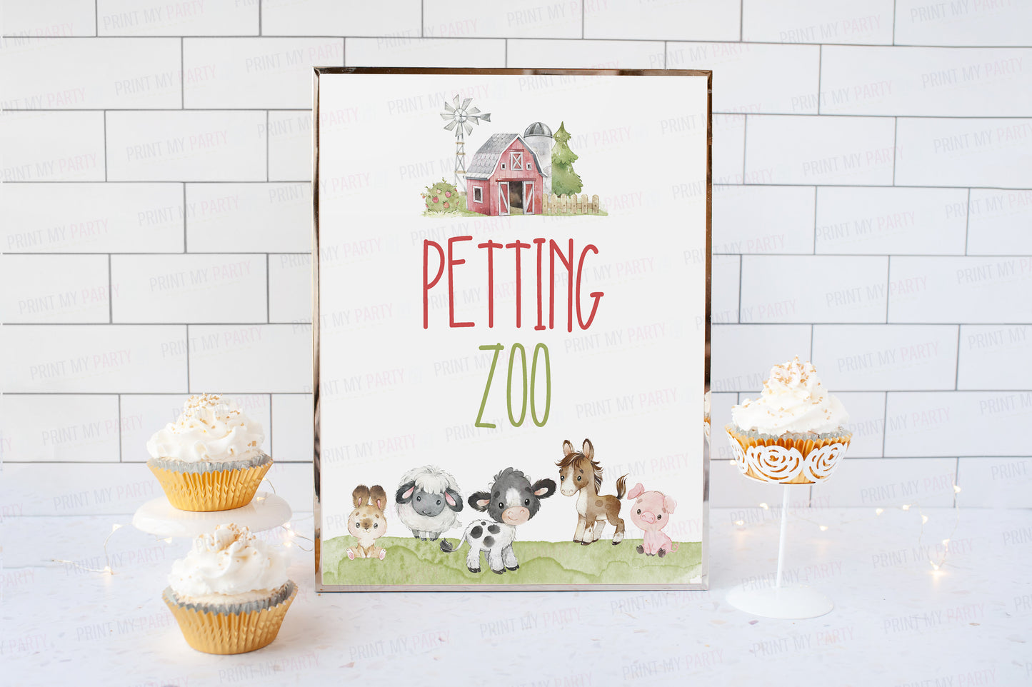 Petting Zoo Sign Printable | Farm Party Table Decoration - 11C1