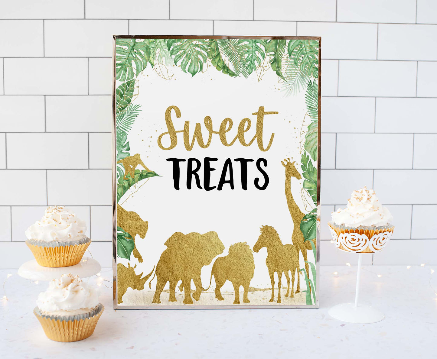 Safari Sweet treats Sign | Jungle Themed Party Table Decorations - 35K