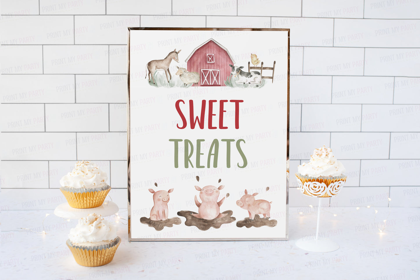 Sweet Treats Sign | Boy Farm Party Decorations - 11B