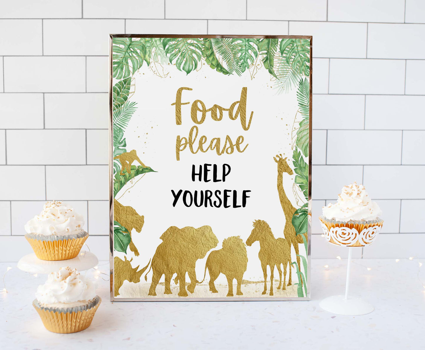 Safari please don't feed the animals Sign | Jungle Themed Party Table Decorations - 35K