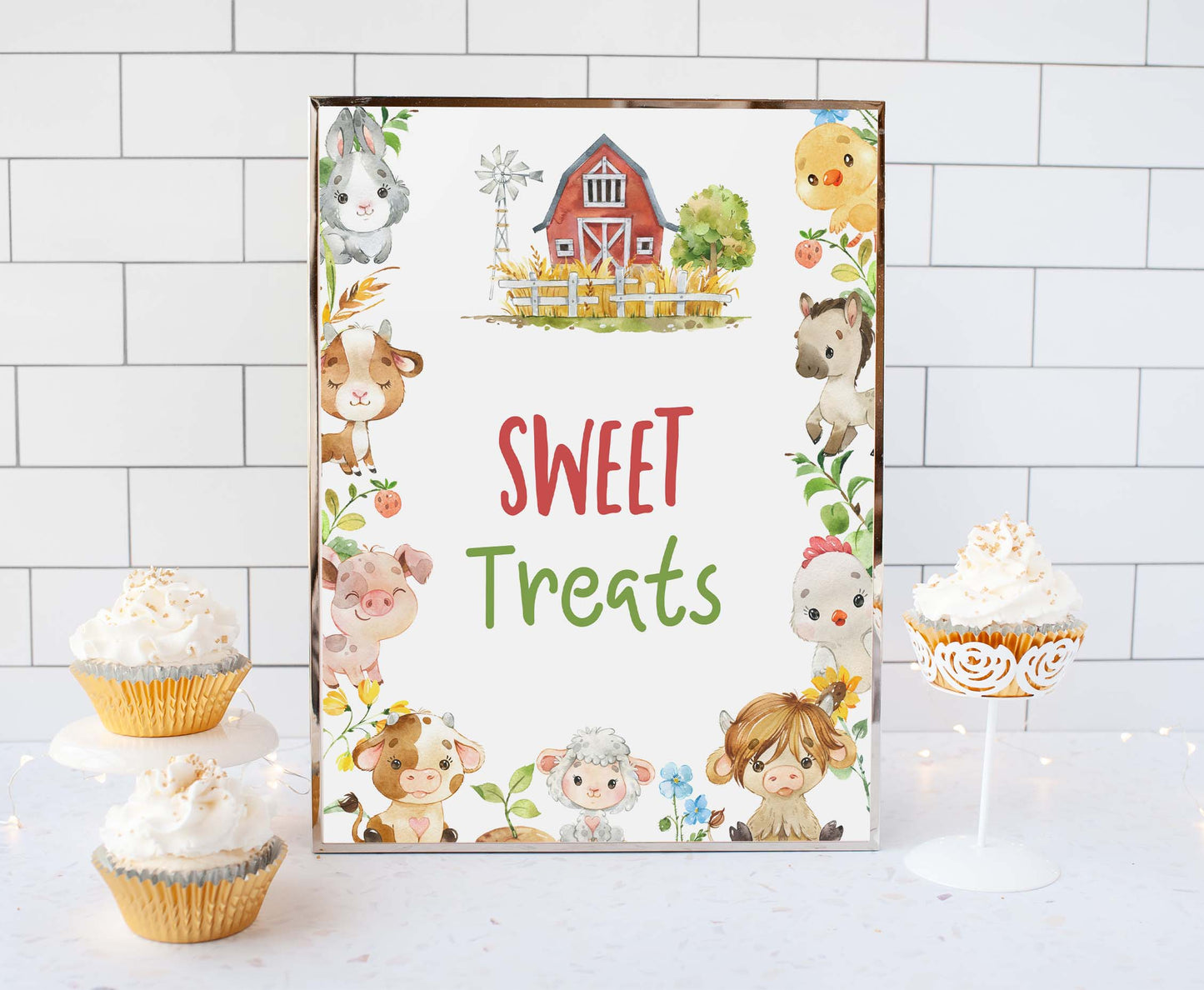 Sweet Treats Sign Printable | Farm Party Table Decoration - 11d