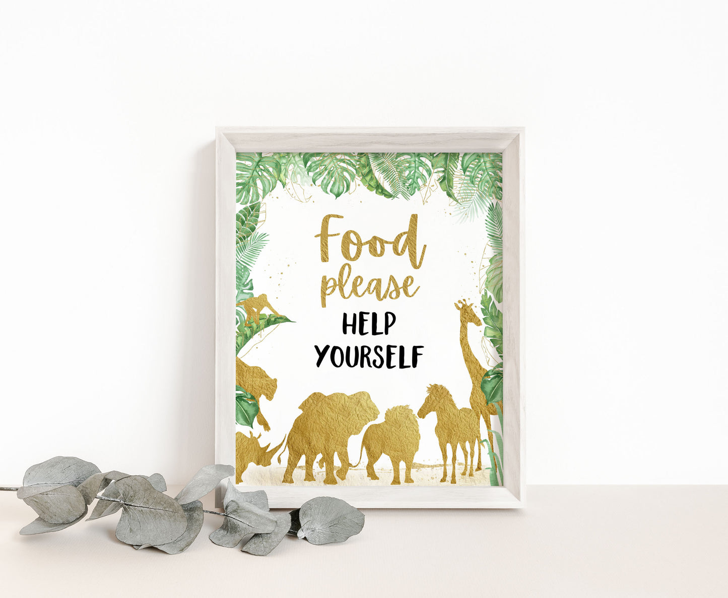 Safari please don't feed the animals Sign | Jungle Themed Party Table Decorations - 35K