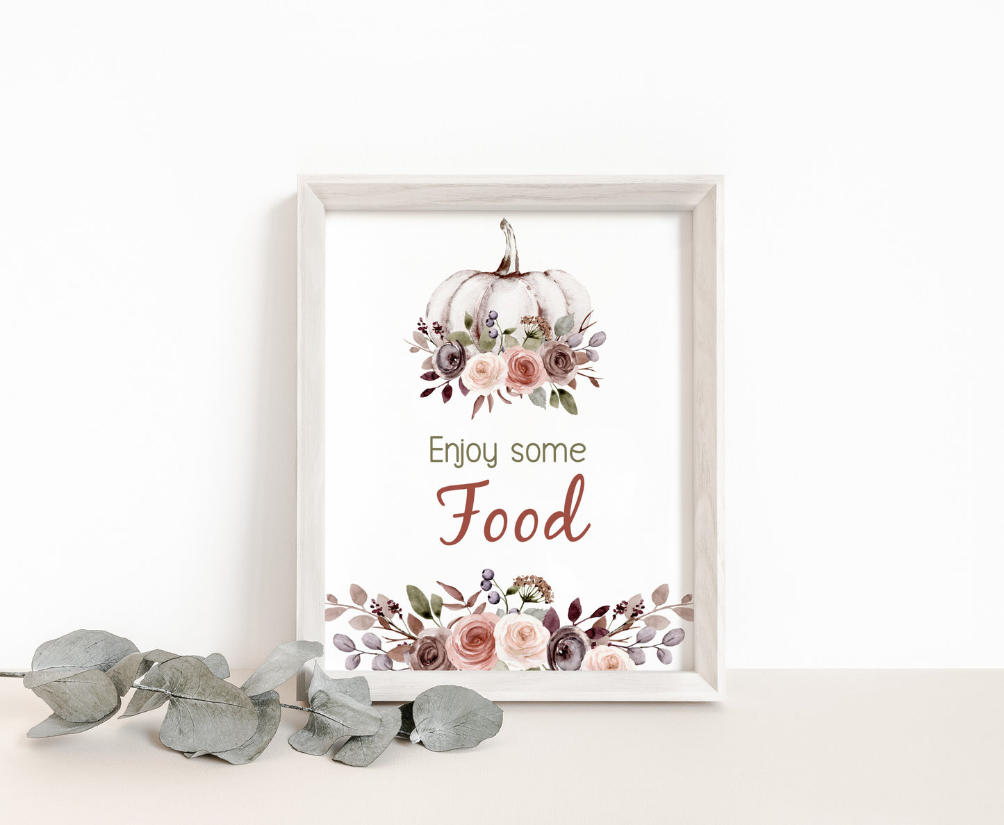 Fall Food Sign | Pumpkin Themed Party Table Decorations - 30I