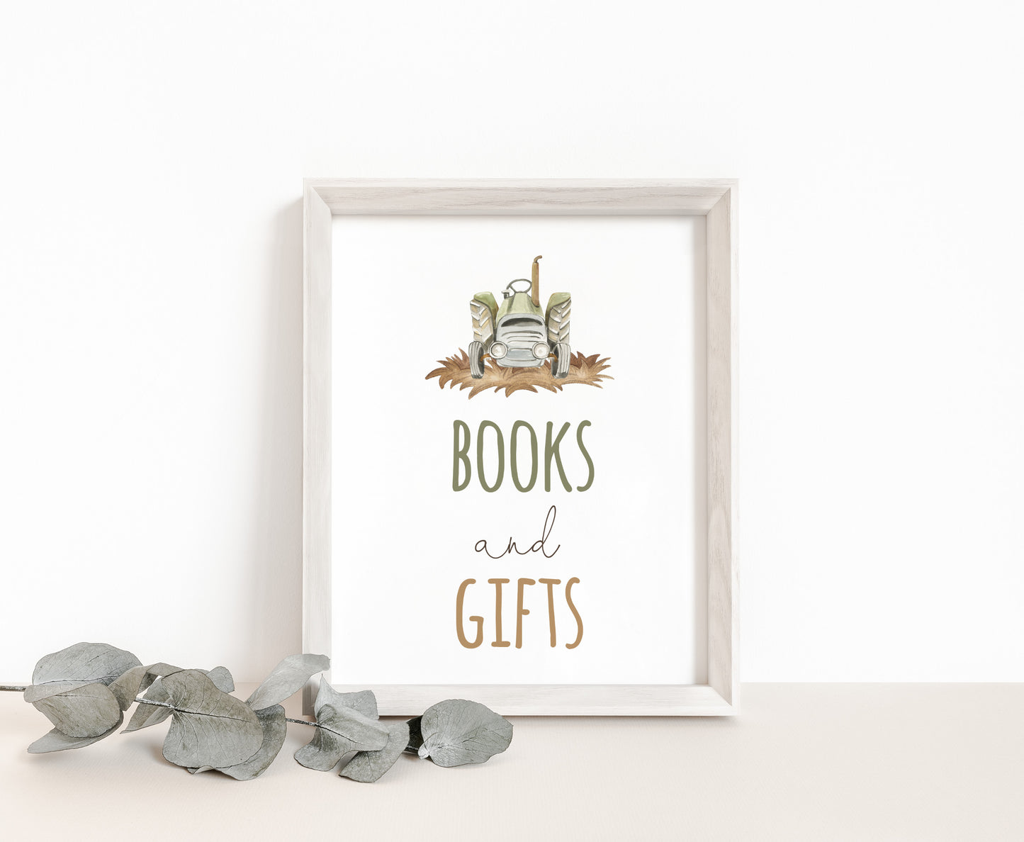 Books and gifts Sign Printable | Farm Party Table Decoration - 11E