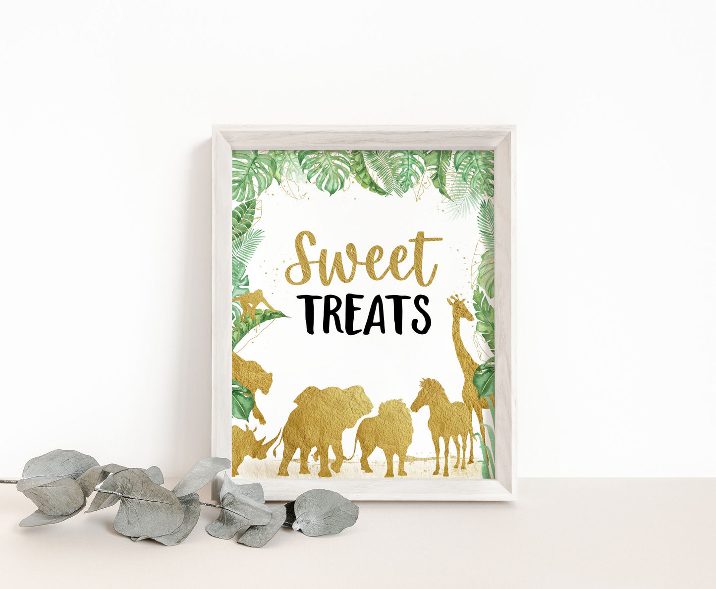 Safari Sweet treats Sign | Jungle Themed Party Table Decorations - 35K