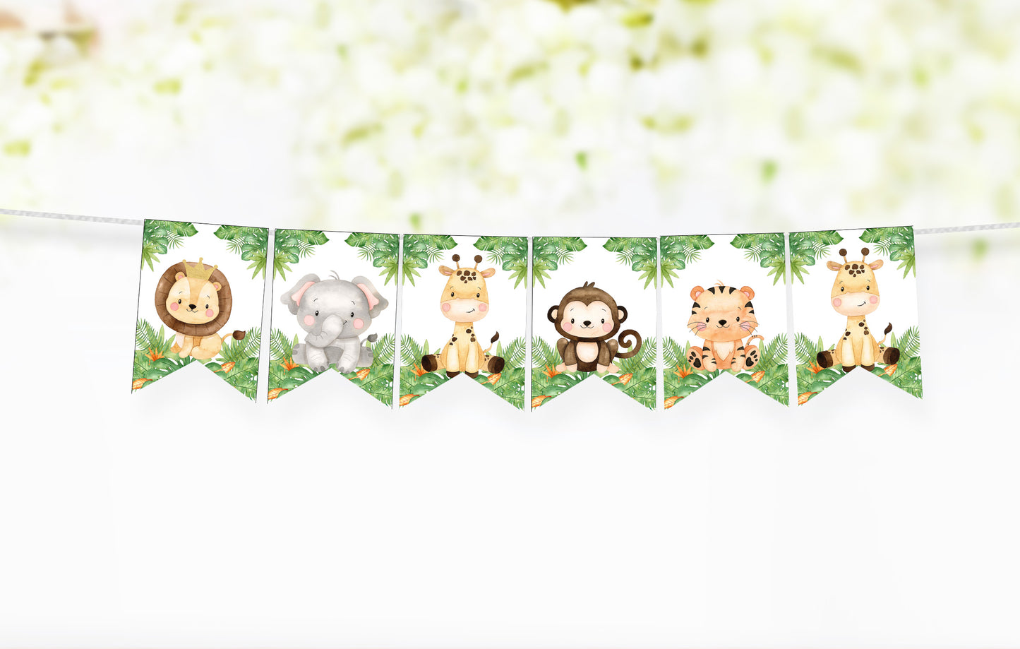 Safari Animals Banner | Jungle Theme Printable Party Decorations - 35E