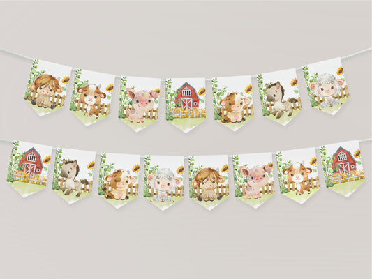 Farm Banner | Farm Party Printable Decorations - 11D