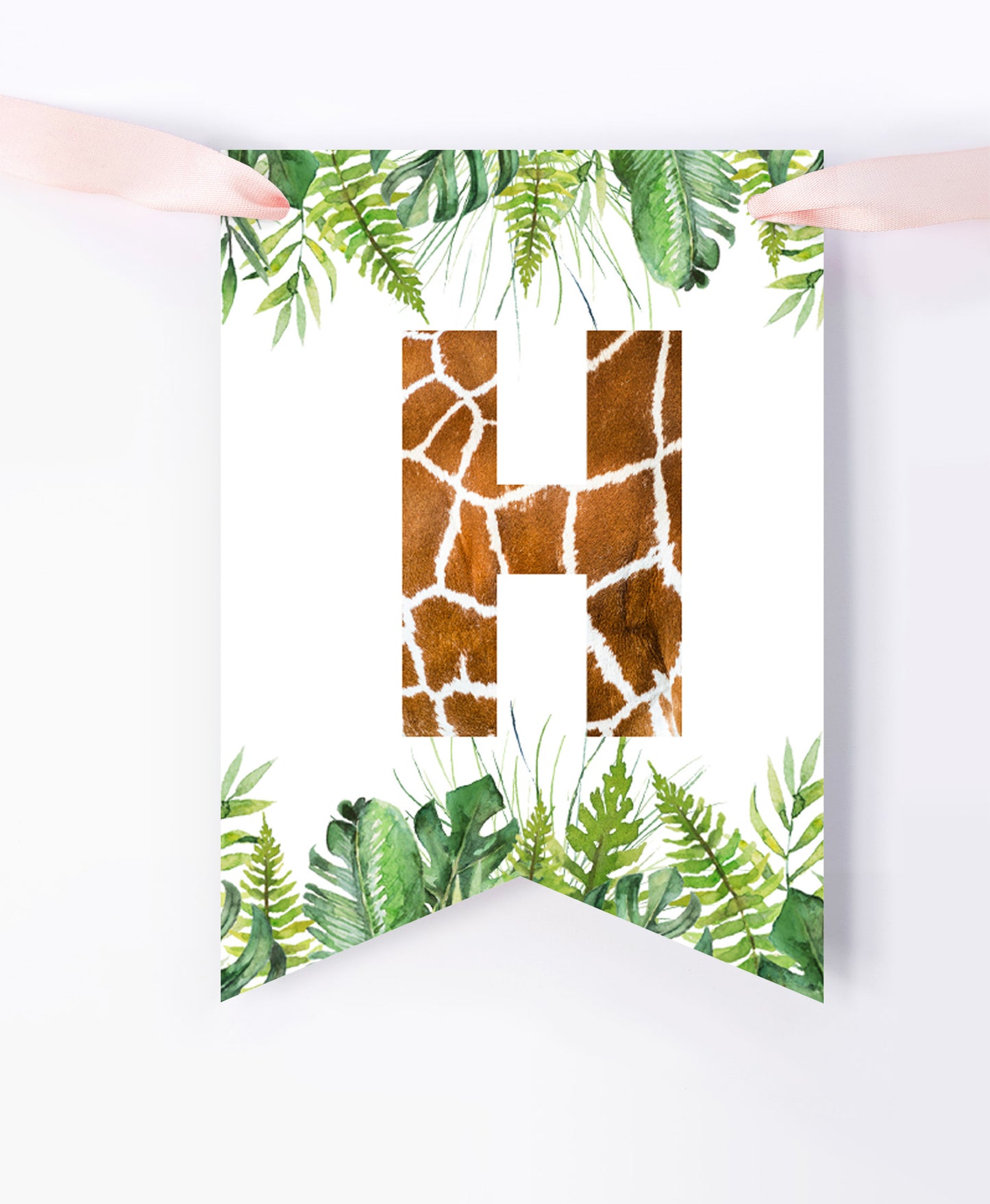 Animal Print Birthday Banner | Jungle Theme Printable Party Decorations - 35H